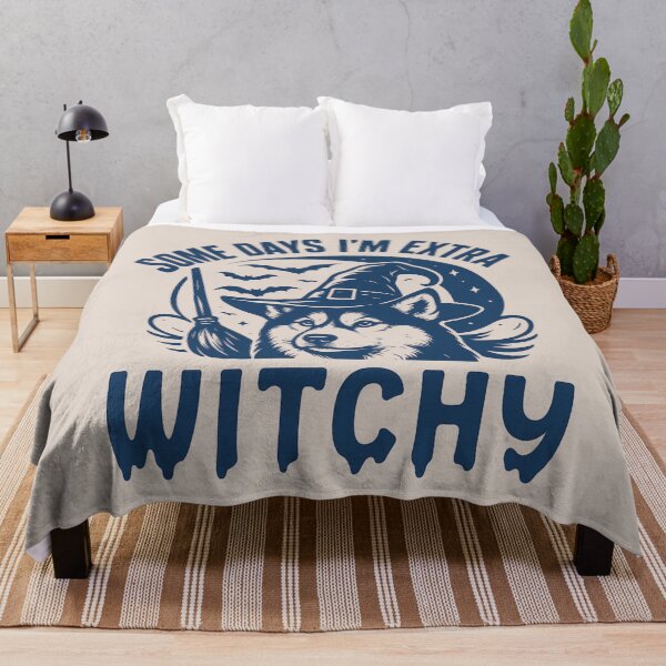 Item preview, Some Days I'm Extra Witchy – Husky Halloween  designed and sold by Bossy Dogs Co..