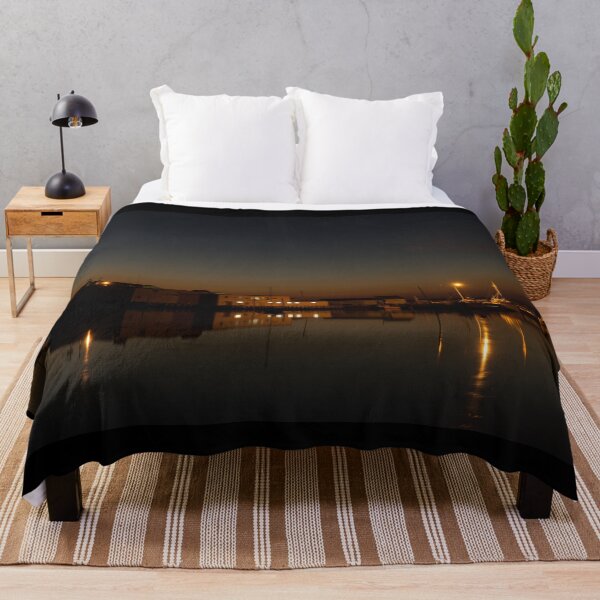 Item preview, Blandford Nova Scotia Fish Plant at Sunset designed and sold by Roxane Bay.