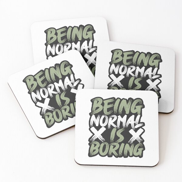 Item preview, being normal is boring lettering designed and sold by Joncasmiart.