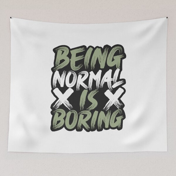 Item preview, being normal is boring lettering designed and sold by Joncasmiart.