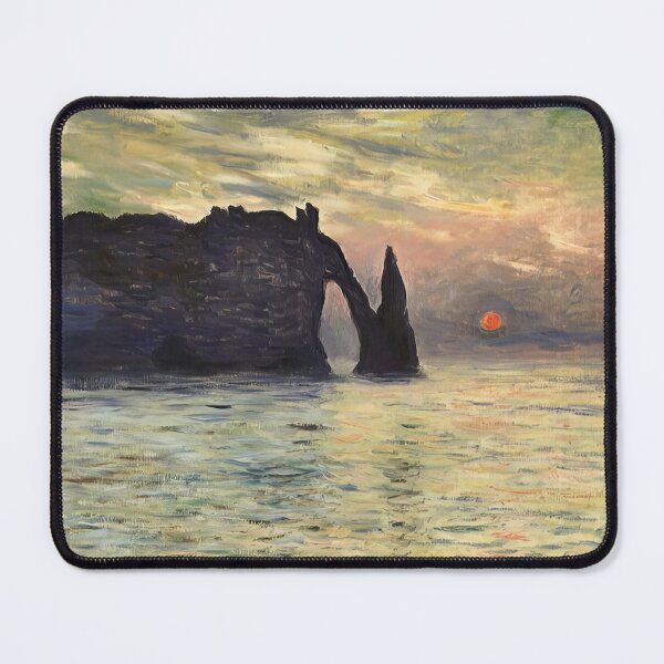 Item preview, The Manneport Cliff at Etretat Sunset 1883 by Claude Monet designed and sold by GabyddAlessandr.