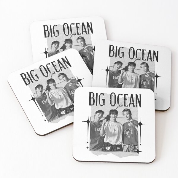 Item preview, Big Ocean Kpop group Monochrome Black and White Classic Design Collage  designed and sold by HELL0WBELLO.