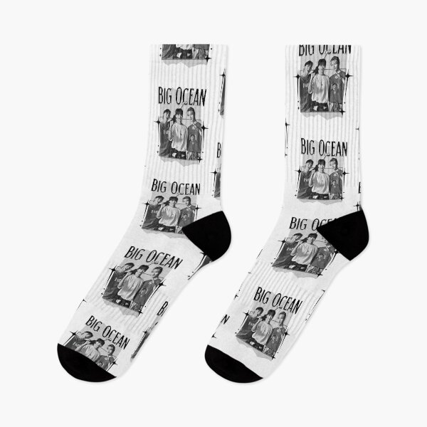 Item preview, Big Ocean Kpop group Monochrome Black and White Classic Design Collage  designed and sold by HELL0WBELLO.