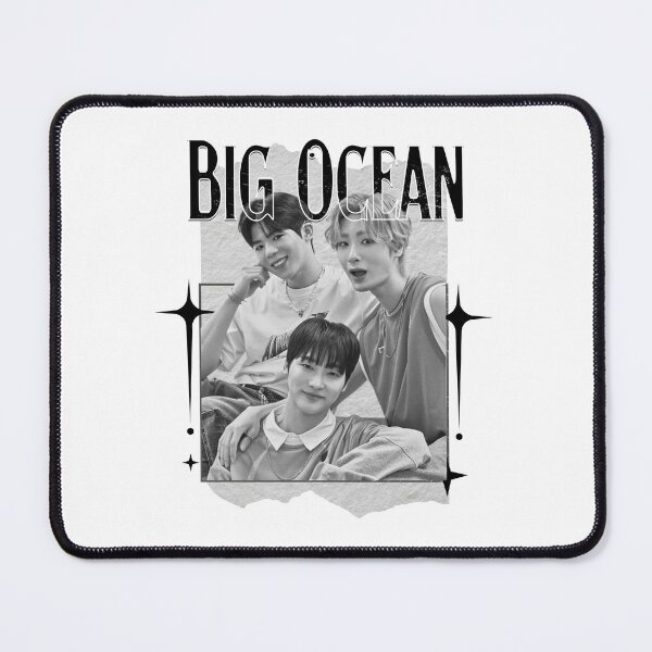 Item preview, Big Ocean Kpop group Monochrome Black and White Classic Design Collage designed and sold by HELL0WBELLO.