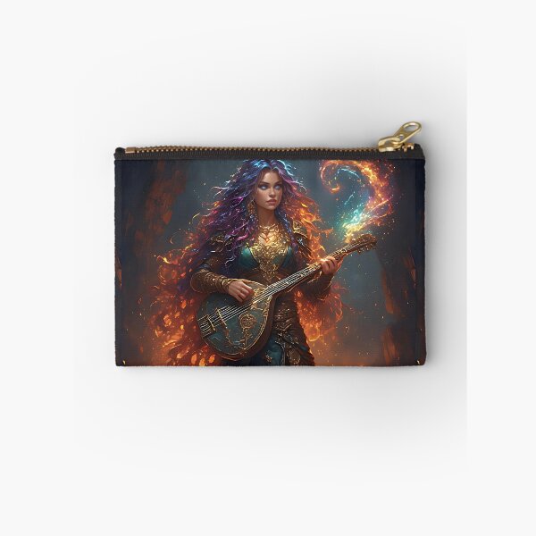 Item preview, Genasi Bard | Elemental Musician D&D Fantasy RPG Character Art designed and sold by Bejebajay.