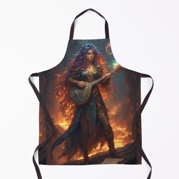 Item preview, Genasi Bard | Elemental Musician D&D Fantasy RPG Character Art designed and sold by Bejebajay.
