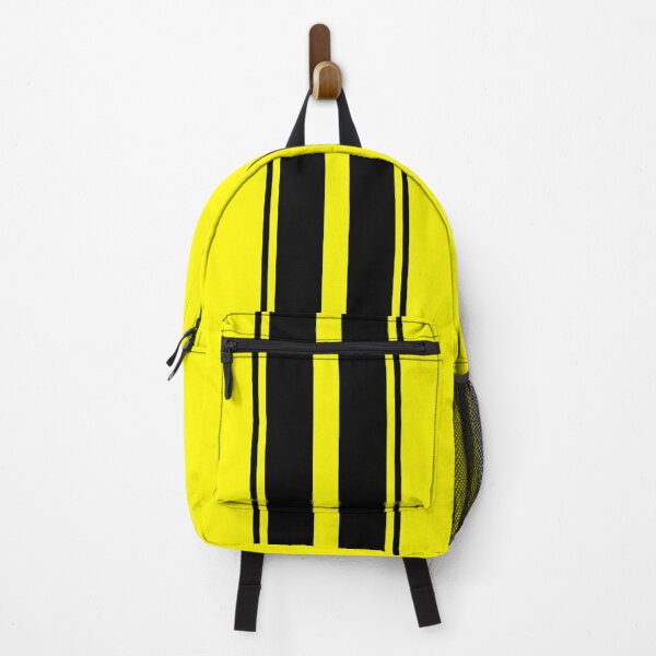 Item preview, Dual Black Stripes With Outside Pinstripes ( Yellow Background ) designed and sold by Racing Stripes Only.