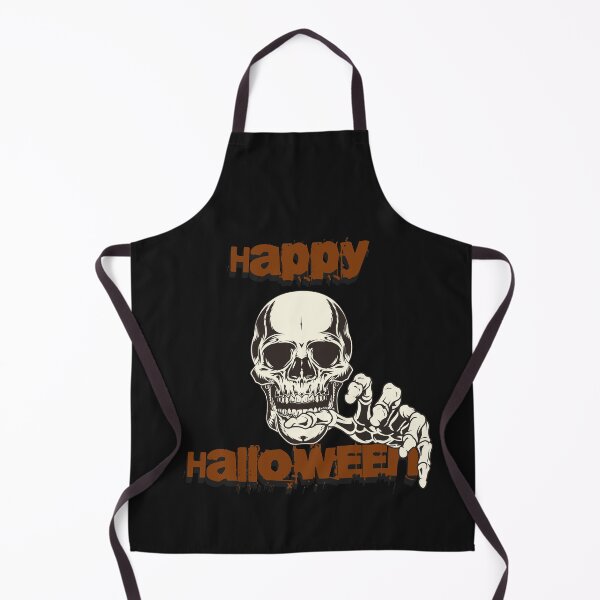 Item preview, a creepy skull wishes you Happy Halloween designed and sold by CammiesShop.