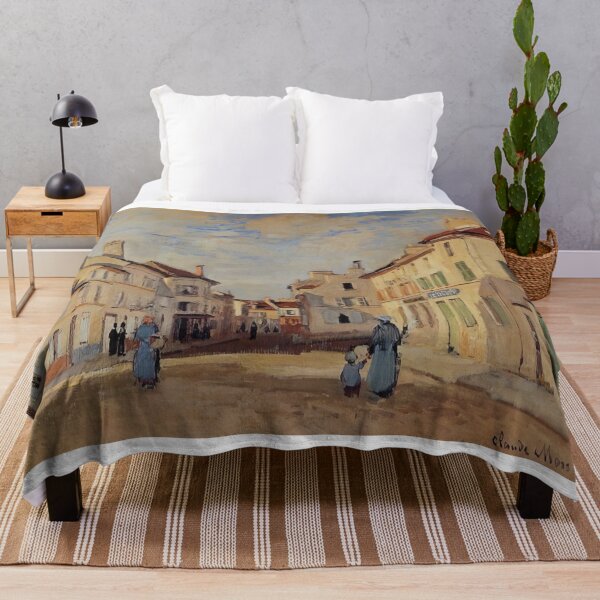 Item preview, The Old Rue de la Chaussee Argenteuil 1872 by Claude Monet designed and sold by GabyddAlessandr.