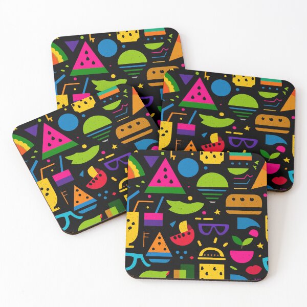 Item preview, Retro Summer Shapes – Neon 90s Vibes Explosion designed and sold by LoomisDreams.