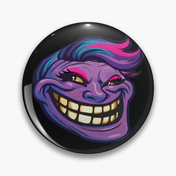 Item preview, Purple female troll with pink highlights and evil grin designed and sold by mirrorimages.