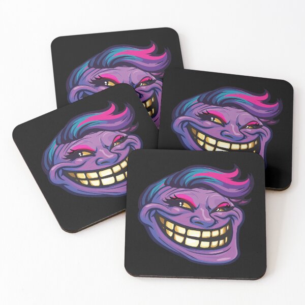 Item preview, Purple female troll with pink highlights and evil grin designed and sold by mirrorimages.