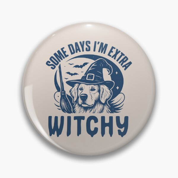 Item preview, Some Days I'm Extra Witchy – Golden Retriever Halloween  designed and sold by Bossy Dogs Co..