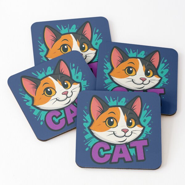 Item preview, Calico Kitten with Purple Graffiti – Fun Street Style designed and sold by Idelab-11.