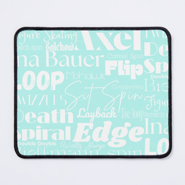 Item preview, Figure Skating Words- Subway Style Print- Aqua designed and sold by PD-Skating.