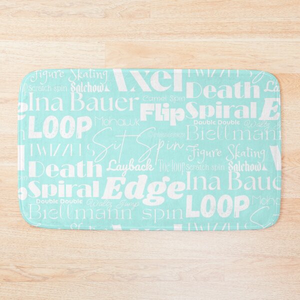 Item preview, Figure Skating Words- Subway Style Print- Aqua designed and sold by PD-Skating.