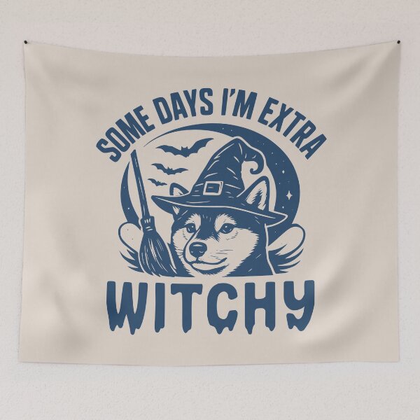 Item preview, Some Days I'm Extra Witchy – Shiba Inu Halloween  designed and sold by Bossy Dogs Co..