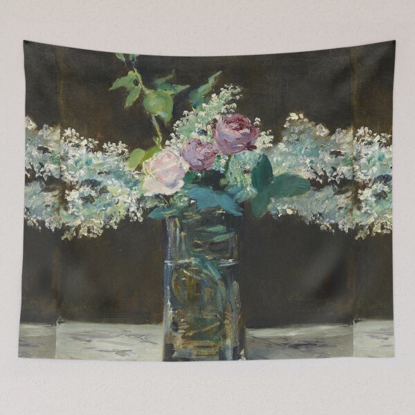 Item preview, Vase of White Lilacs and Roses by Edouard Manet (1883) designed and sold by PureVintageLove.