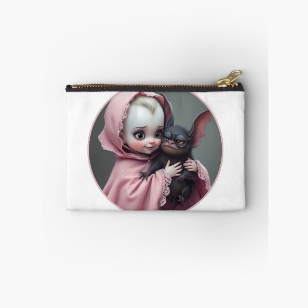 Item preview, Cute gothic vampire baby girl with grumpy bat designed and sold by PalmRock.