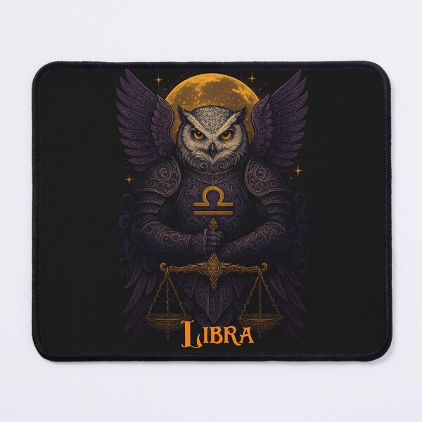 Item preview, Libra Owl Paladin – Silent Balance Zodiac tshirt designed and sold by Wandering Threads.