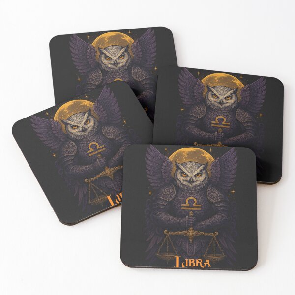 Item preview, Libra Owl Paladin – Silent Balance Zodiac tshirt designed and sold by Wandering Threads.