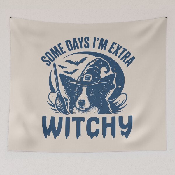 Item preview, Some Days I'm Extra Witchy – Border Collie Halloween  designed and sold by Bossy Dogs Co..