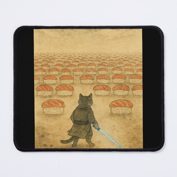 Item preview, Surreal Sushi Force The Cat Awakens vibe designed and sold by Sarcastic designs.