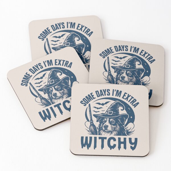 Item preview, Some Days I'm Extra Witchy – Australian Shepherd Halloween  designed and sold by Bossy Dogs Co..