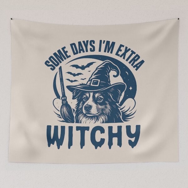 Item preview, Some Days I'm Extra Witchy – Australian Shepherd Halloween  designed and sold by Bossy Dogs Co..