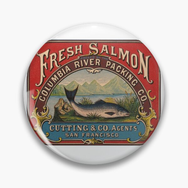 Item preview, Vintage Salmon Can Label Columbia River designed and sold by coffeepolicy.