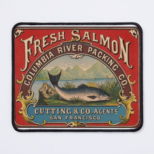 Item preview, Vintage Salmon Can Label Columbia River designed and sold by coffeepolicy.