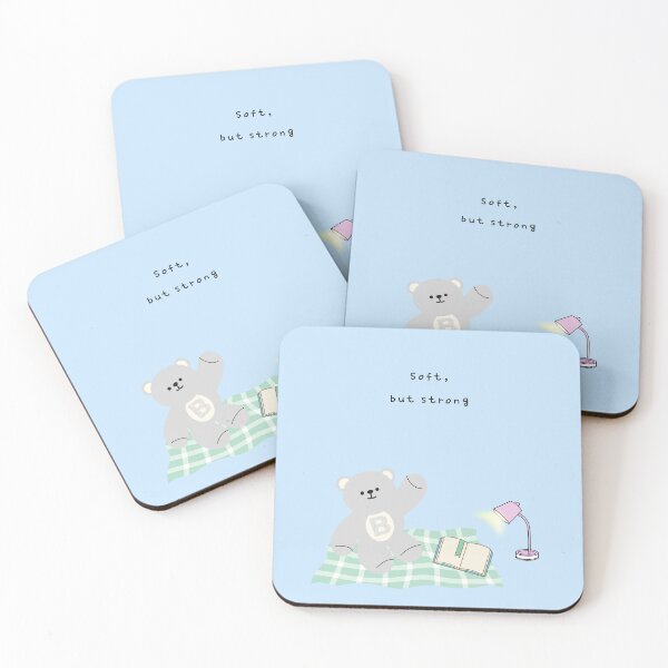 Item preview, Soft, Still Strong – Gentle Bear Mood ( Sky blue Background ) designed and sold by mintmono-studio.