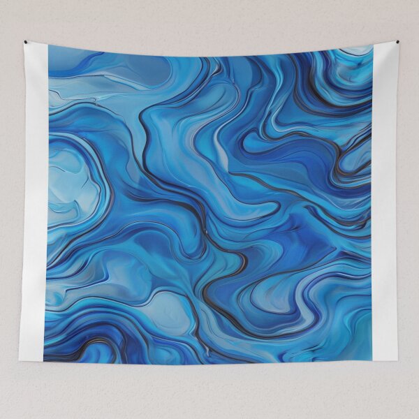 Item preview, Blue wave pattern designed and sold by saly55887.