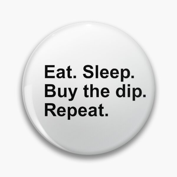 Item preview, Eat. Sleep. Buy the dip. Repeat. Black Ink Sticker designed and sold by RebelCactusStore.