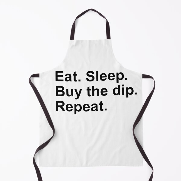 Item preview, Eat. Sleep. Buy the dip. Repeat. Black Ink Sticker designed and sold by RebelCactusStore.