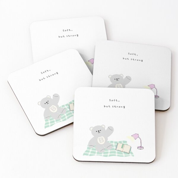 Item preview, Soft, Still Strong – Gentle Bear Mood ( White / Transparent Background ) designed and sold by mintmono-studio.