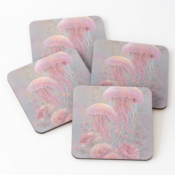 Item preview, Pretty Soft Pastel Pink Jellyfish designed and sold by scicilysimonee.