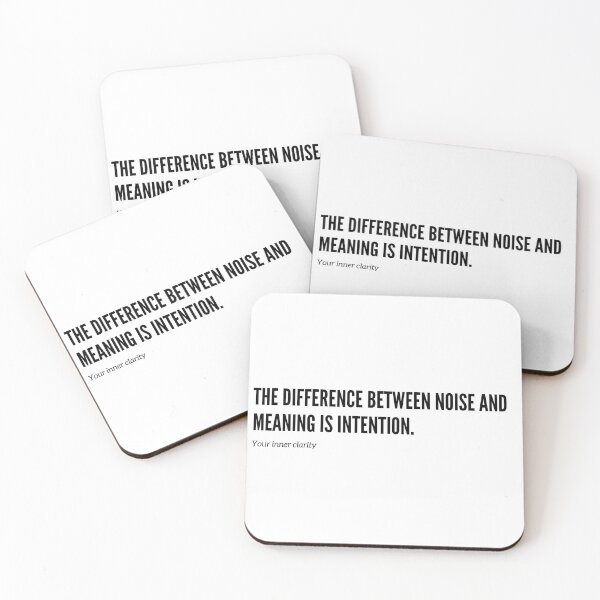 Item preview, The difference between noise and meaning is intention – Minimalist Quote designed and sold by Out of Orbit.