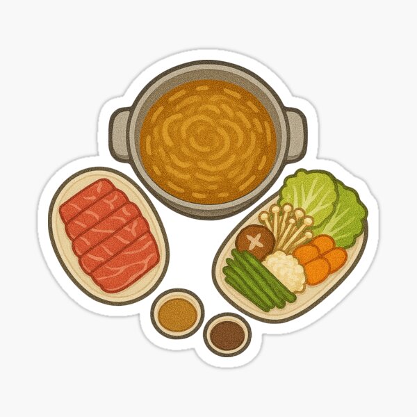 Item preview, Shabu-shabu – Japanese Hot Pot with Meat & Veggies designed and sold by Vendeloc.