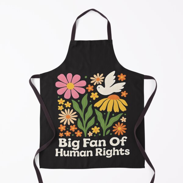 Item preview, Big Fan of Human Rights Retro Groovy Protest Equality Floral Freedom & dignity designed and sold by KamalaDesign.