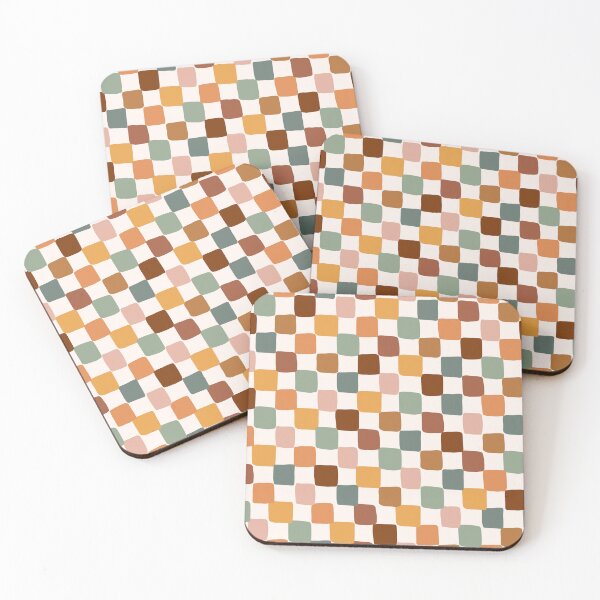 Item preview, Boho Checkerboard Pattern Retro Sage & Terracotta Aesthetic for Dorm Decor and Bedding designed and sold by HastyHouse.