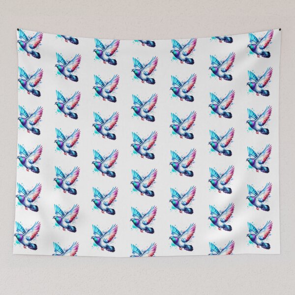Item preview, Watercolor Flying Pigeon  designed and sold by TheAnimalZ00.