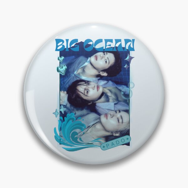 Item preview, Big Ocean Blue Kpop Group Retro Collage Design designed and sold by HELL0WBELLO.