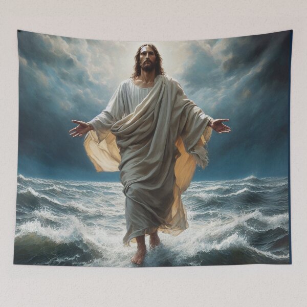 Item preview, Jesus Walking on Water designed and sold by Myra365Art.