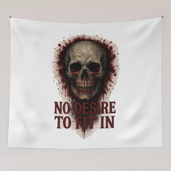 Item preview, No Desire to Fit In Bloody Skull Art designed and sold by Uglyandcute.