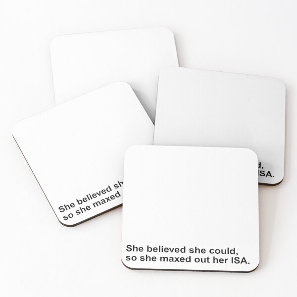Item preview, She believed she could, so she maxed out her ISA. Black Ink Sticker designed and sold by RebelCactusStore.