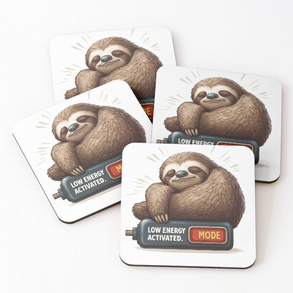Item preview, Embrace your inner sloth—Low Energy Mode: Activated and proud! designed and sold by Chroma Myst.
