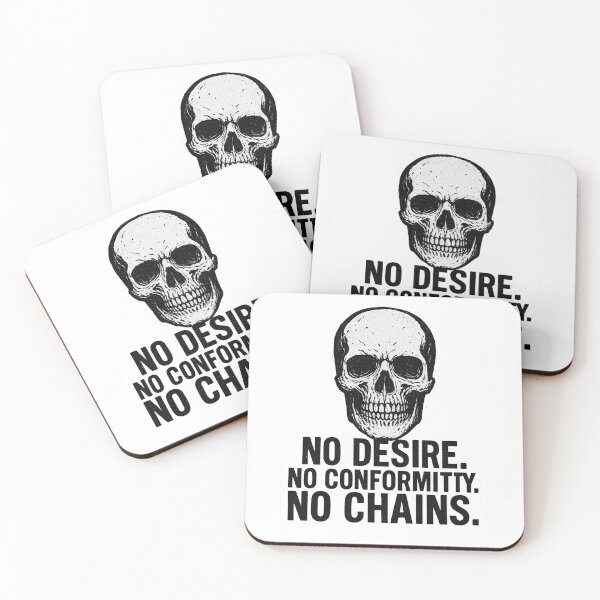 Item preview, No Desire No Conformity No Chains Skull Art designed and sold by Uglyandcute.