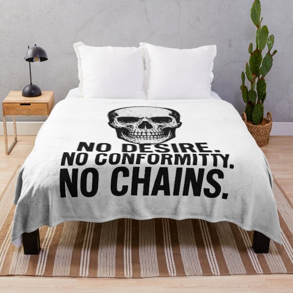 Item preview, No Desire No Conformity No Chains Skull Art designed and sold by Uglyandcute.