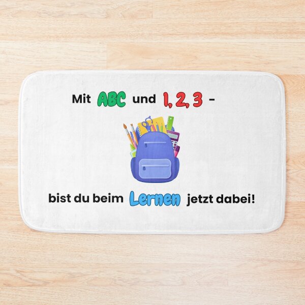 Item preview, Colorful school backpack with learning motifs designed and sold by Artquanta.